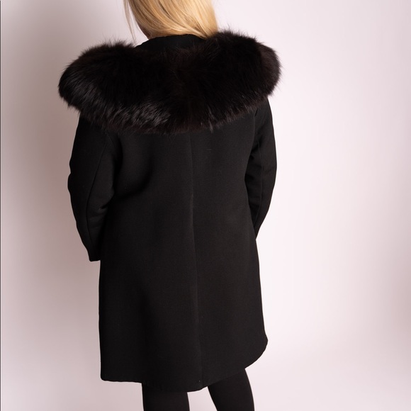 1960’s vtg coat w fox fur L - Picture 4 of 9